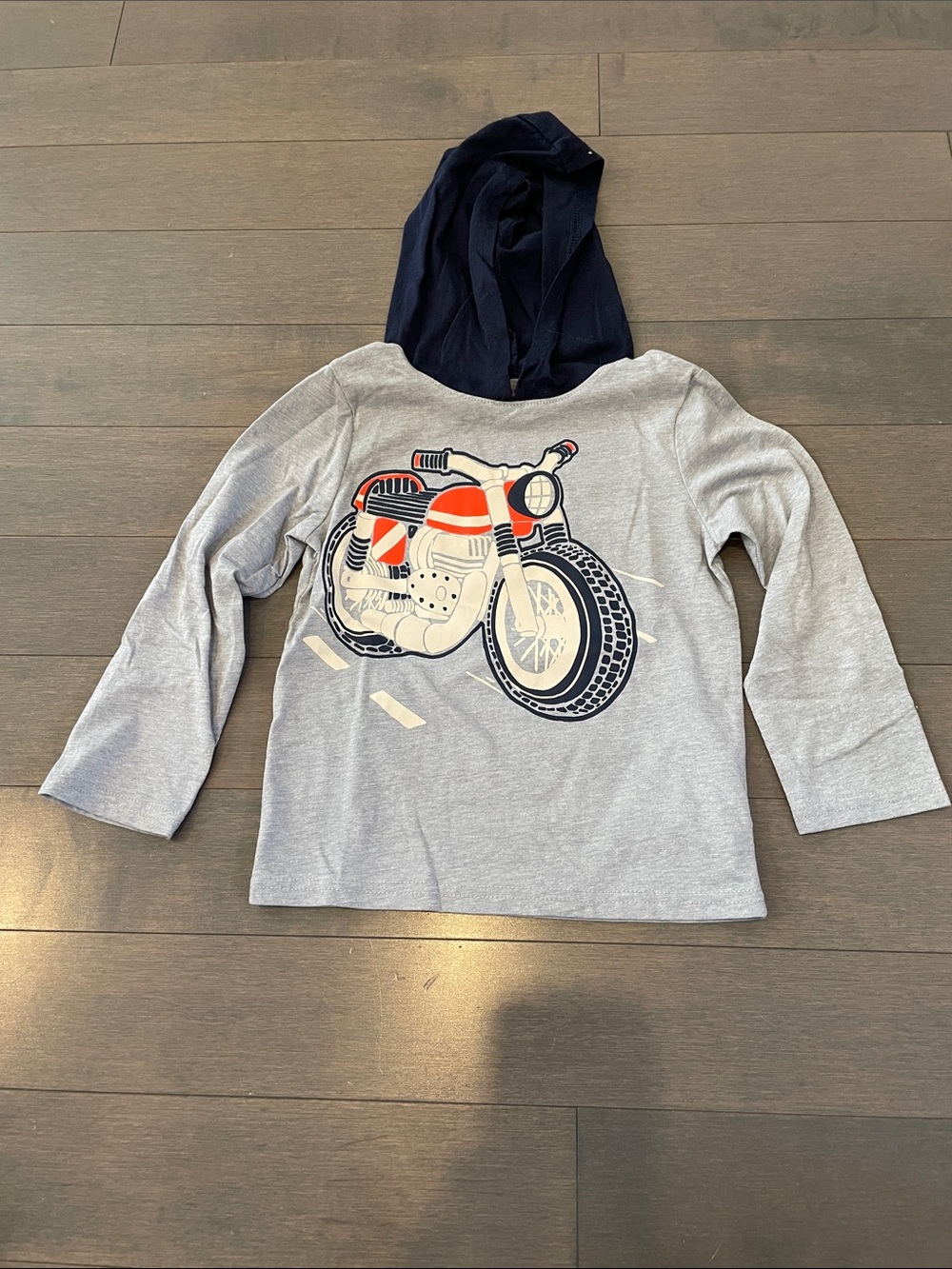 The Children's long sleeves shirt with Motorcycle Graphic